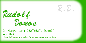 rudolf domos business card